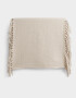 Bufandas Boho Bufanda Jacquard Con Flecos - Blanco Crudo