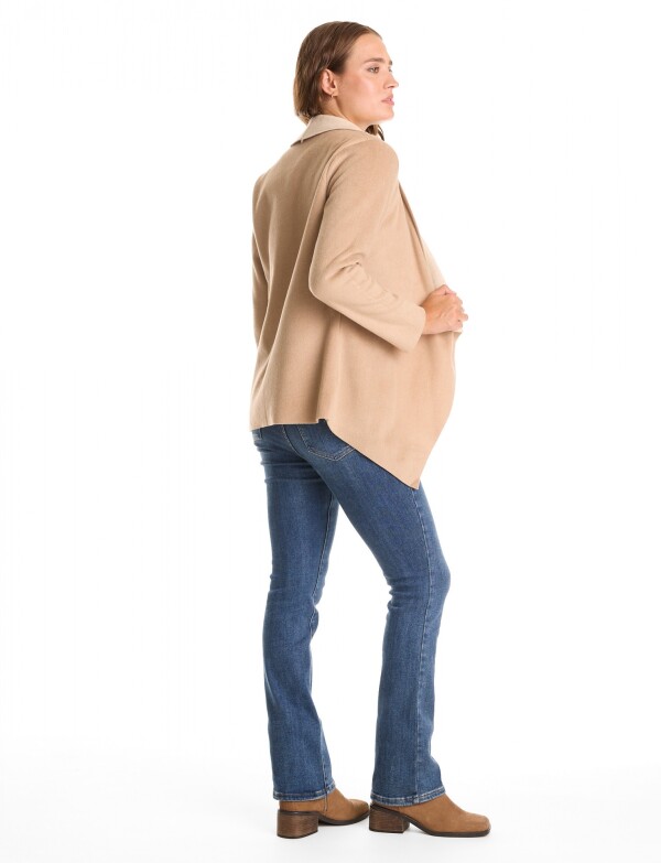 Cardigan Solapa Abie BEIGE OSCURO
