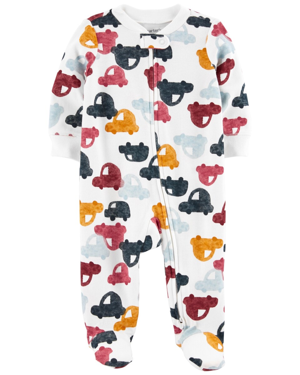 Pijama con Pie Diseño Autos de Algodón 