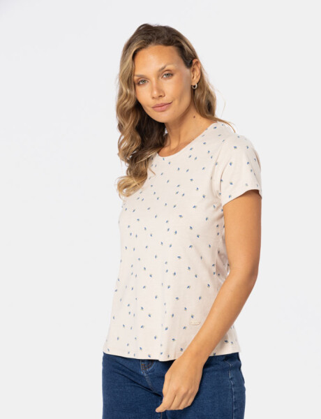 REMERA ESTAMPADA Beige