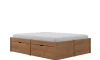 Cama Madera Maciza Con Cajones - Queen - Linea beauty Amendoa