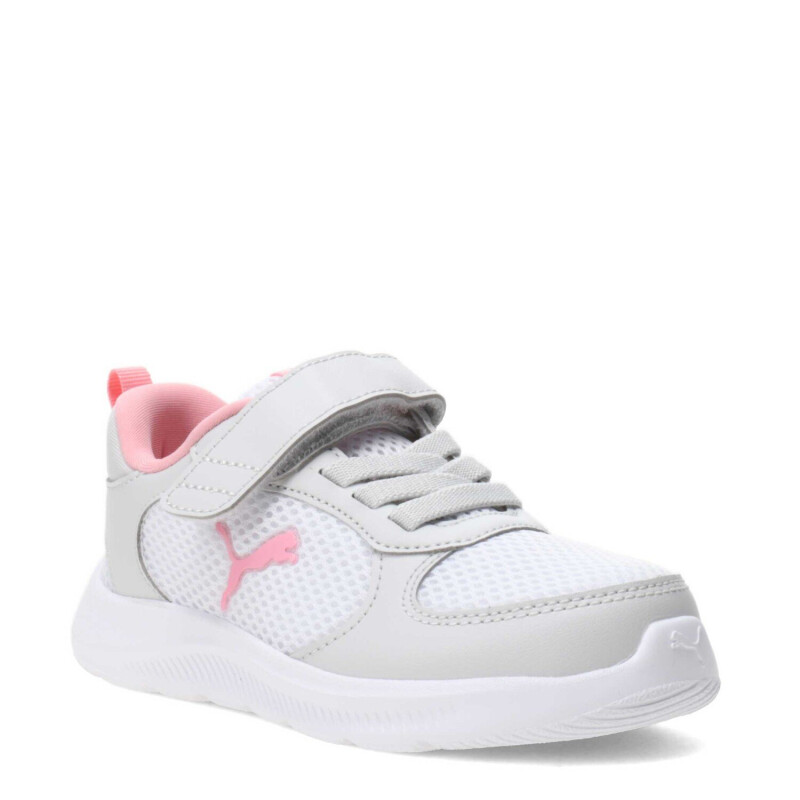 Championes Infantiles Puma Blanco - Gris - Rosa