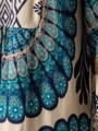 Vestido largo 100% viscosa Made in a Italy Celeste