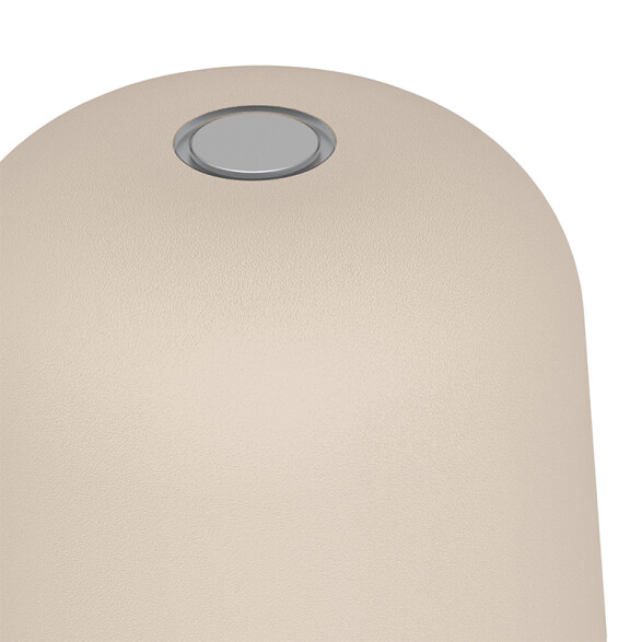 Lámpara de mesa LED inalámb. tipo hongo beige IP54 EG1076