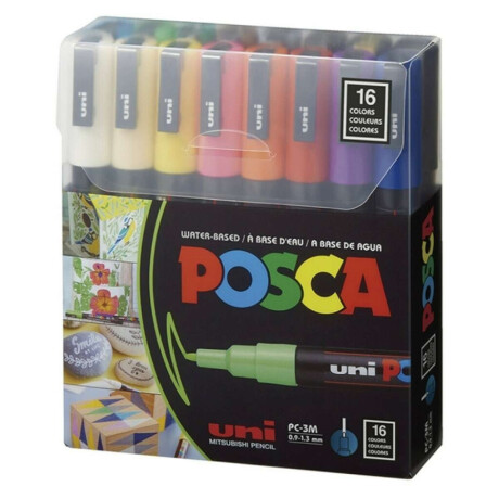 Marcadores Uni Posca 0.7 mm 16 colores