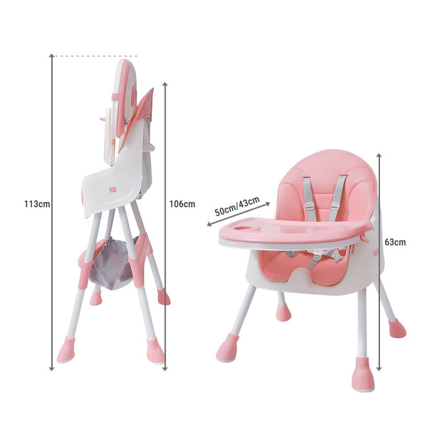 Silla De Bebe Para Comer Plegable Asiento 2 En 1 Arnes Cinturon Seguridad 3 Puntos Imback Color Rosa Silla De Bebe Para Comer Plegable Asiento 2 En 1 Arnes Cinturon Seguridad 3 Puntos Imback Color Rosa