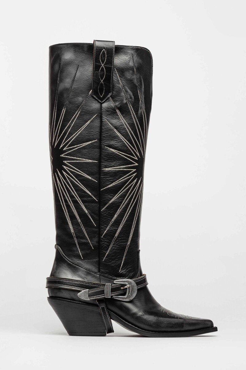 Bota Texana Alta NEGRO