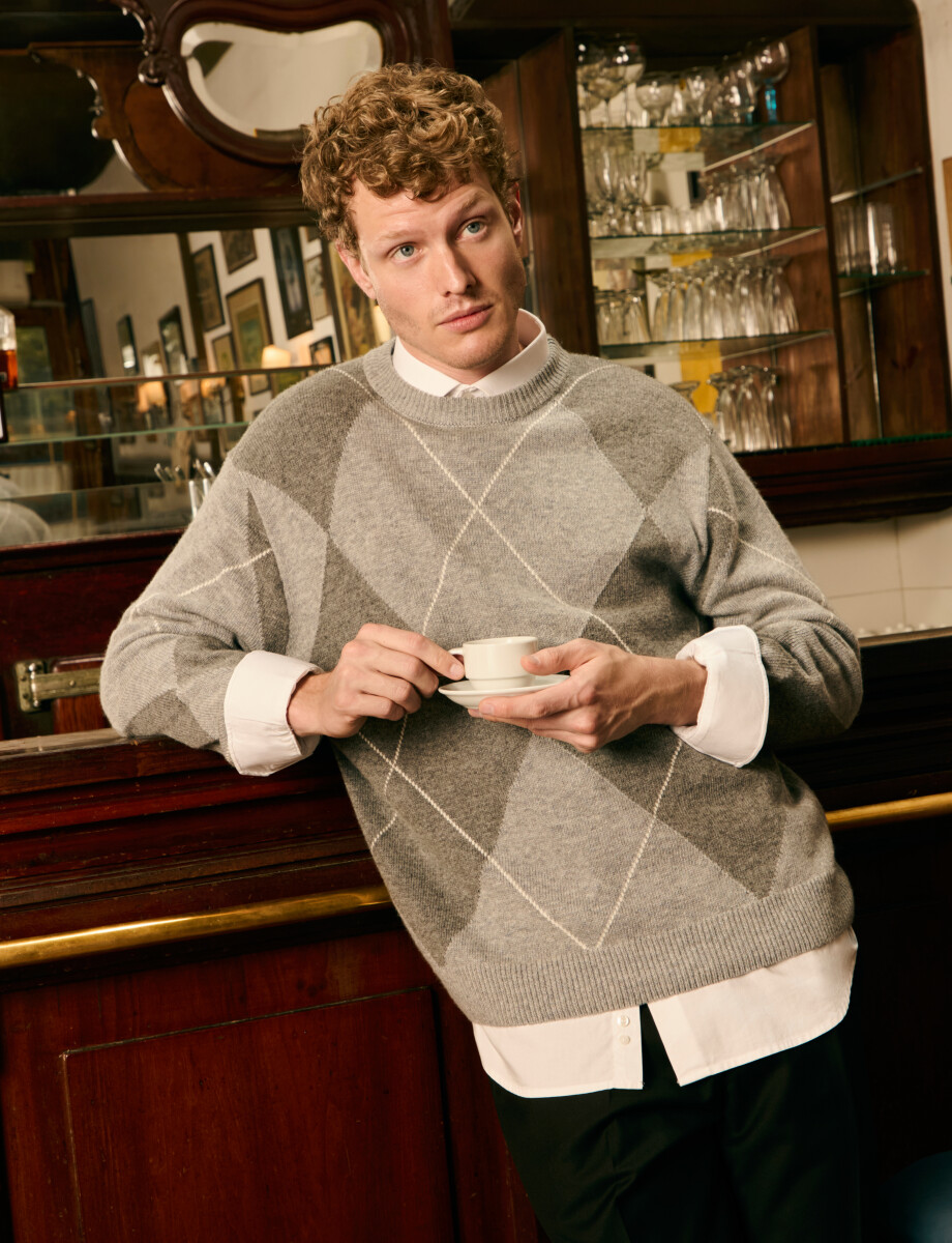 470752 SWEATER HARRY Gris Medio