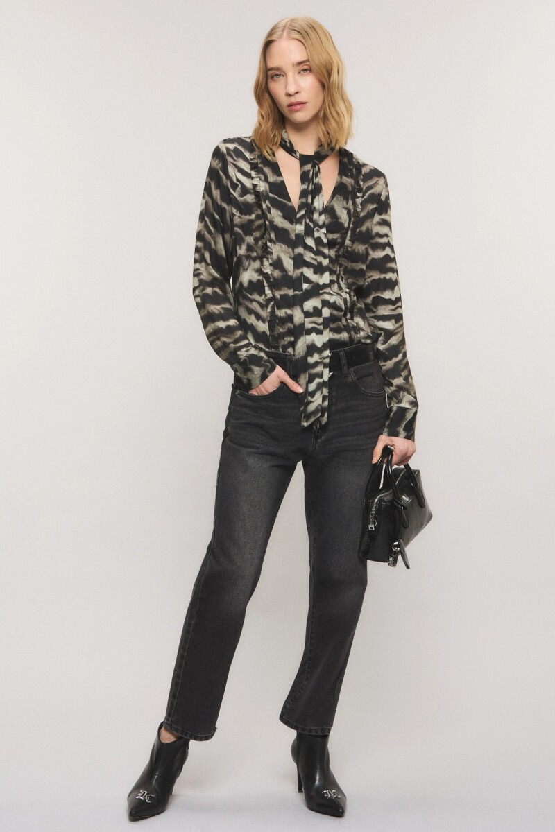 CAMISA SMOKE ZEBRA Negro