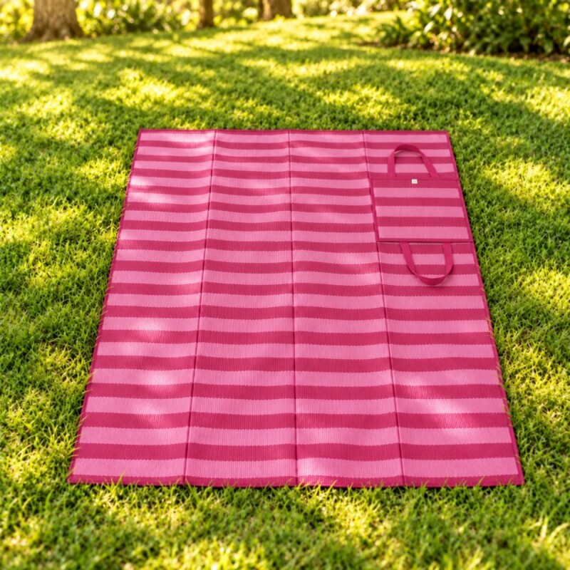 Estera individual doblable 1,80 x 0,9 m ROSADO