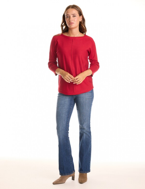 Buzo Espalda Botones ROJO