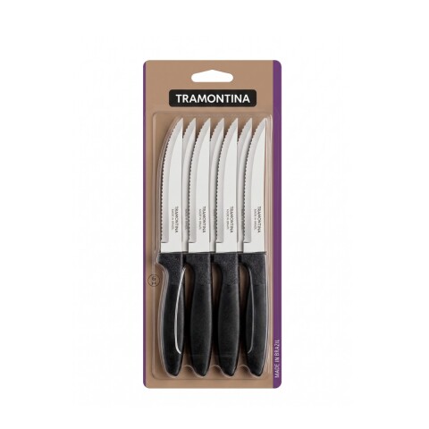 CUCHILLO IPANEMA TRAMONTINA NEGRO X 12 Unica