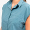 Camisa boxy lisa petroleo
