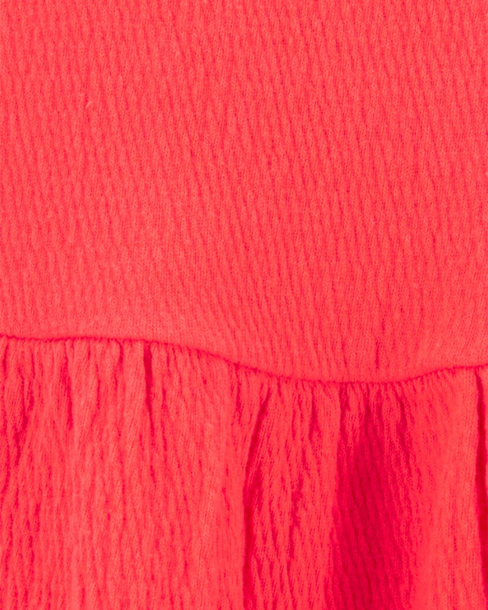 Vestido de jersey arrugado, rojo Sin color