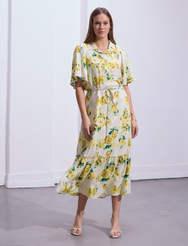Vestido Maxi Printed MULTI/AMARILLO