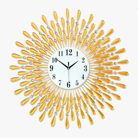 Reloj De Pared Pétalos Dorados Reloj De Pared Pétalos Dorados