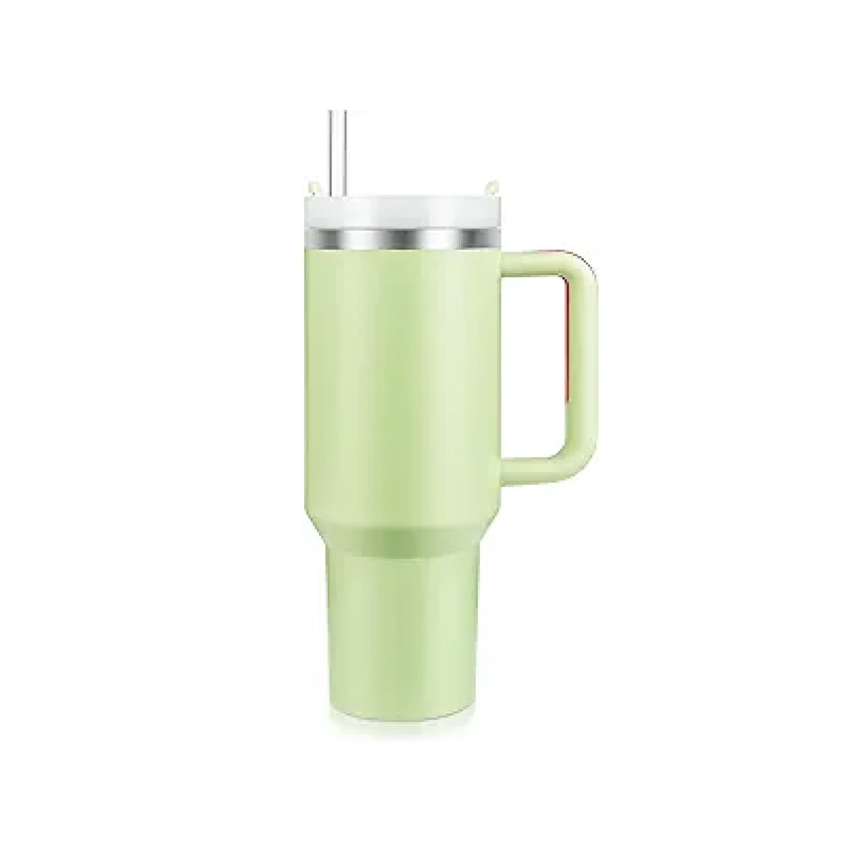 Vaso Térmico De Acero Con Asa - Verde Claro 