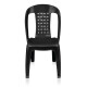 Set x6 Silla Bistró sin apoya brazos NEGRO