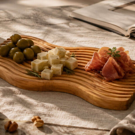 Tabla para quesos de bambú - 14x25cm Sc