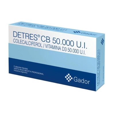 Detres Cápsulas Blandas 50000 Ui 2 Cápsulas. Detres Cápsulas Blandas 50000 Ui 2 Cápsulas.