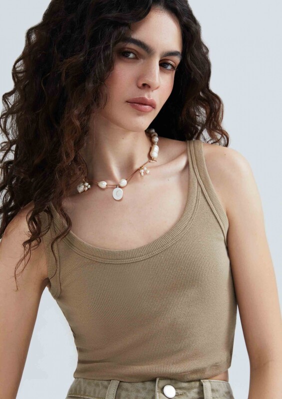 BLUSA SM FEM MARRÓN MEDIO