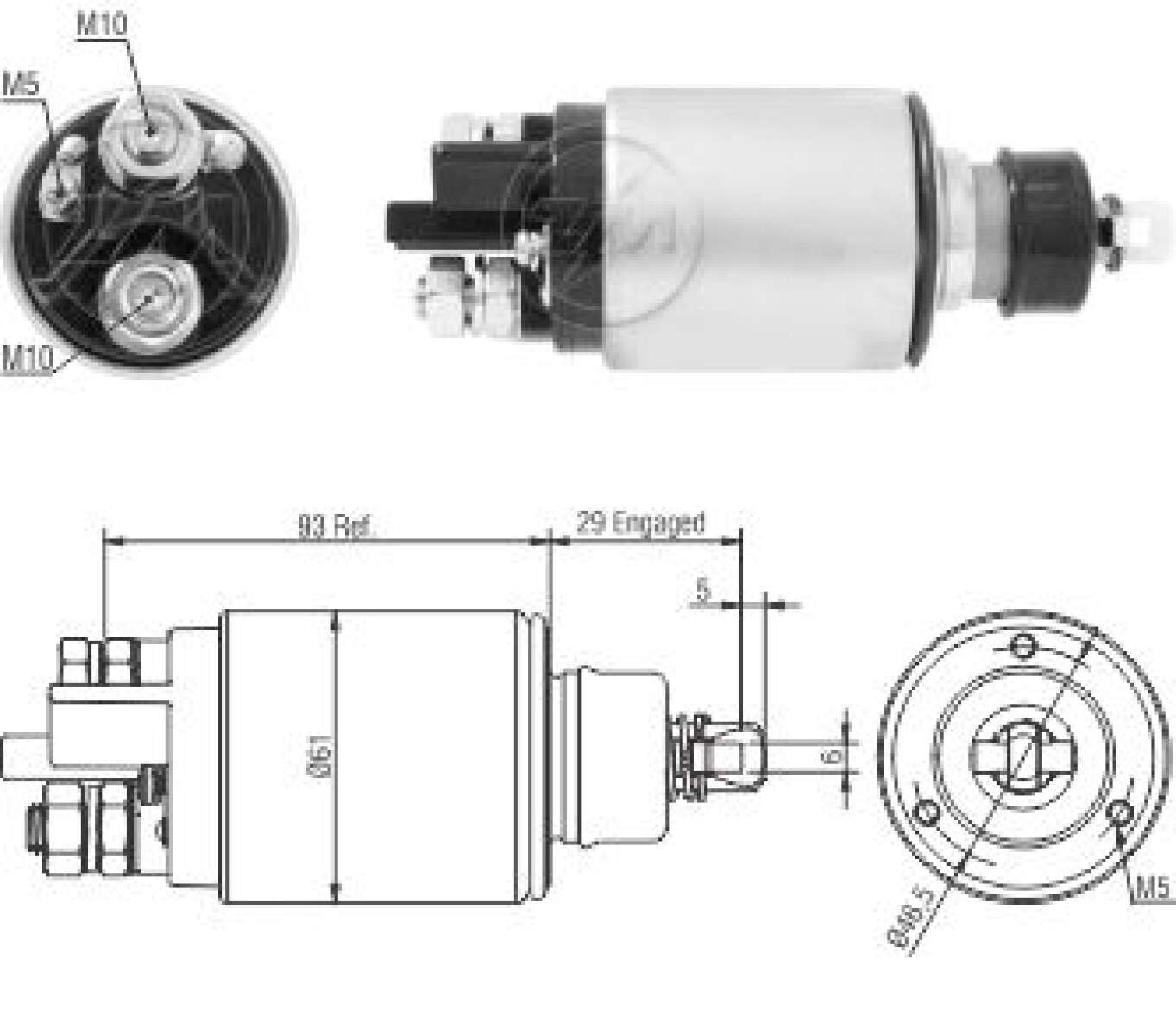AUTOMATICO DE ARRANQUE - CASE M. FERGUSON 12V ISKRA ZM 