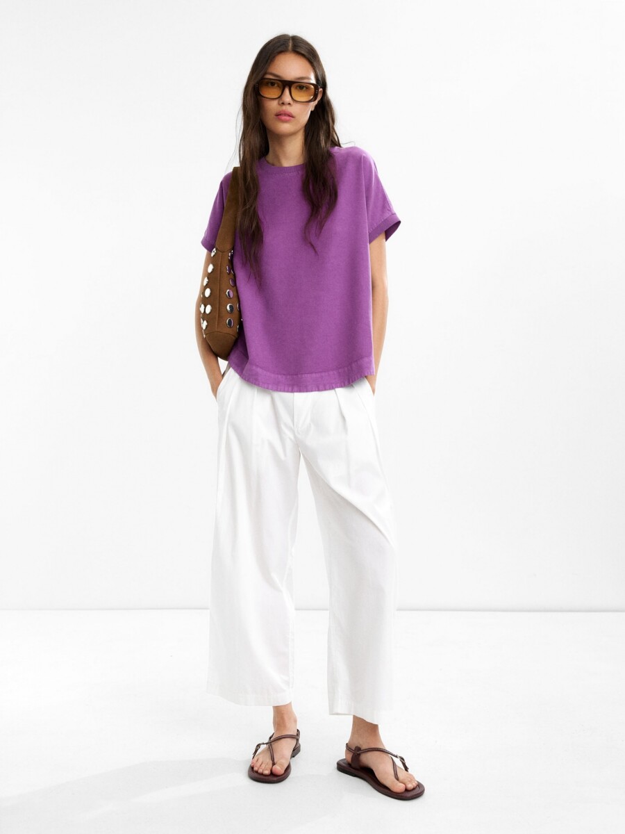 Camiseta 100 % Lyocell violeta