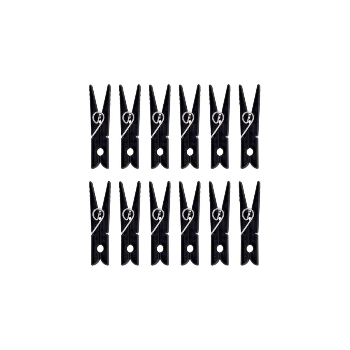 PALILLOS PARA ROPA 12 PIEZAS MOR - NEGRO 