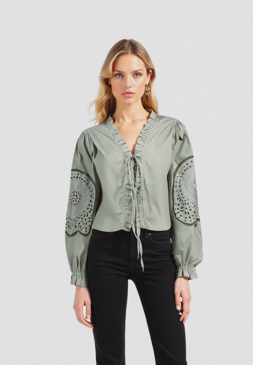 Blusa Vise - Verde Grisaceo 