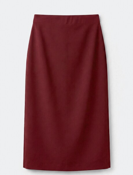 POLLERA MIDI - NEGRO BORDEAUX