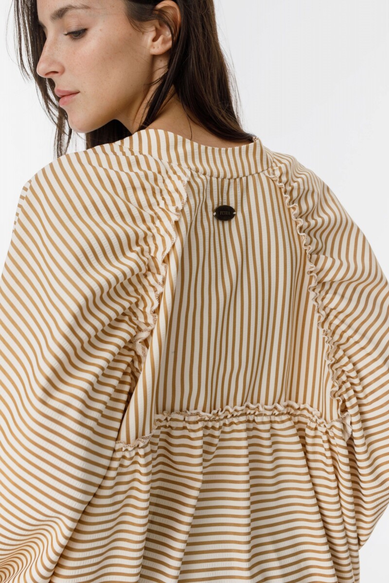 Camisa New Fini - Rayas Beige 