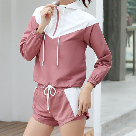 Conjunto Deportivo Dama X7 Calza Top Short Legging Rosa