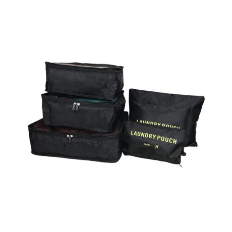 Set Organizador De Valija 6 Separadores Negro