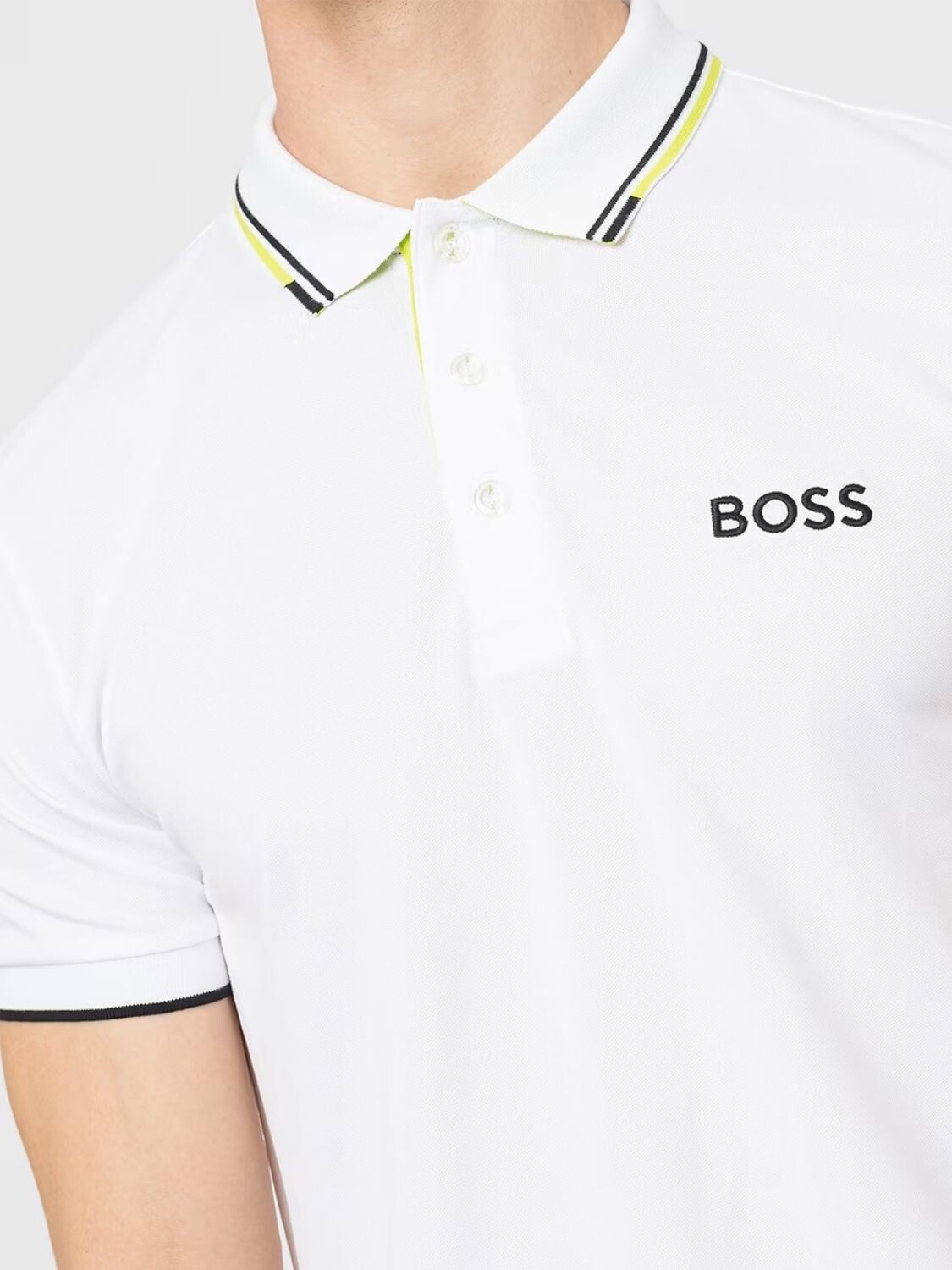 BOSS -Remera polo de algodón, regular fit, PADDY PRO Blanco