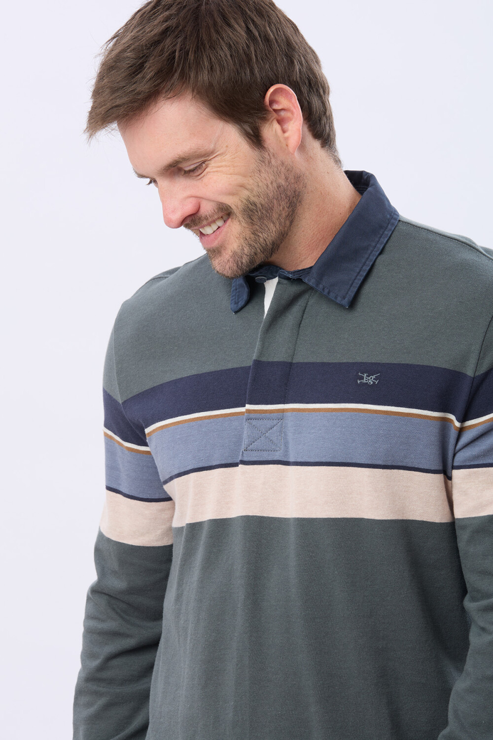 REMERA POLO RAYADA Verde