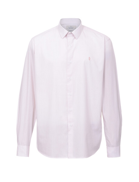 Camisa m/l micro cuadros rosado