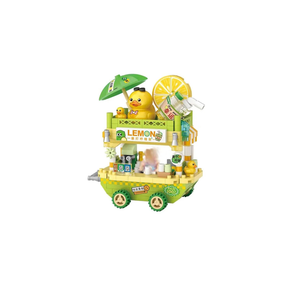 Juguete bloques mini - carrito bebidas 