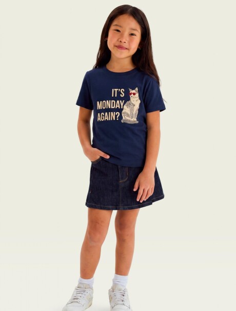 CAMISETA CON ESTAMPA AZUL