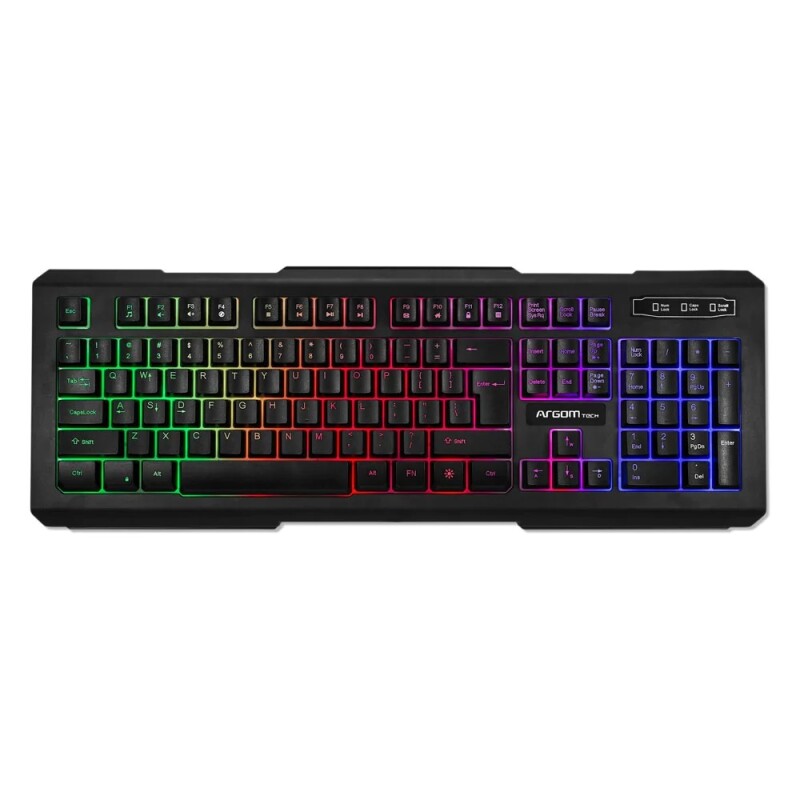 TECLADO PARA GAMING COMBAT USB INGLES,COLOR NEGRO 001