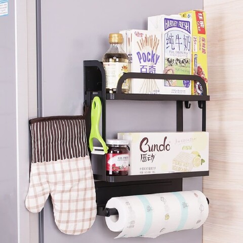 Estante magnético heladera porta rollos 2 niveles Estante magnético heladera porta rollos 2 niveles