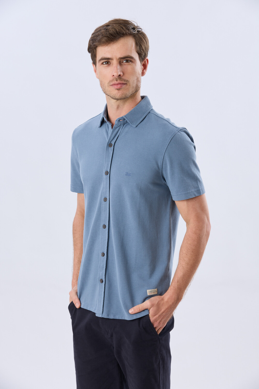 CAMISA PIQUÉ LISA Piedra