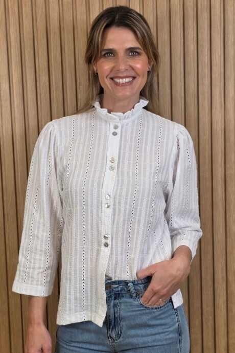Camisa Carlita Broderie Blanco