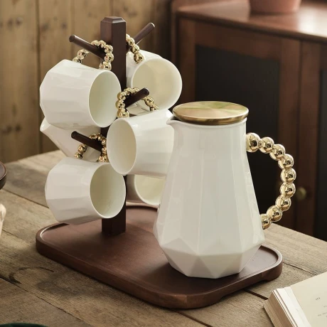 Juego De Té Con Soporte Y Tetera 8 Piezas Juego De Té Con Soporte Y Tetera 8 Piezas