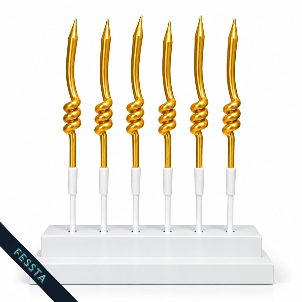 Vela con Rulo x6 Und - Dorado 