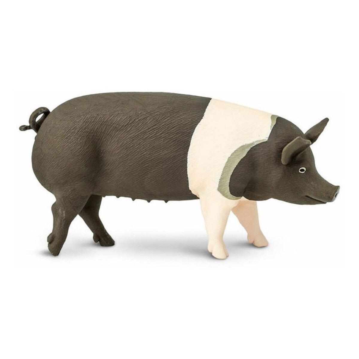 Cerdo Negro Hampshire Safari Figura Muñeco Realista 