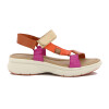 Country Sandalia Dama Casual 1 Tira Y Pulsera C/velkro Salmon-mix