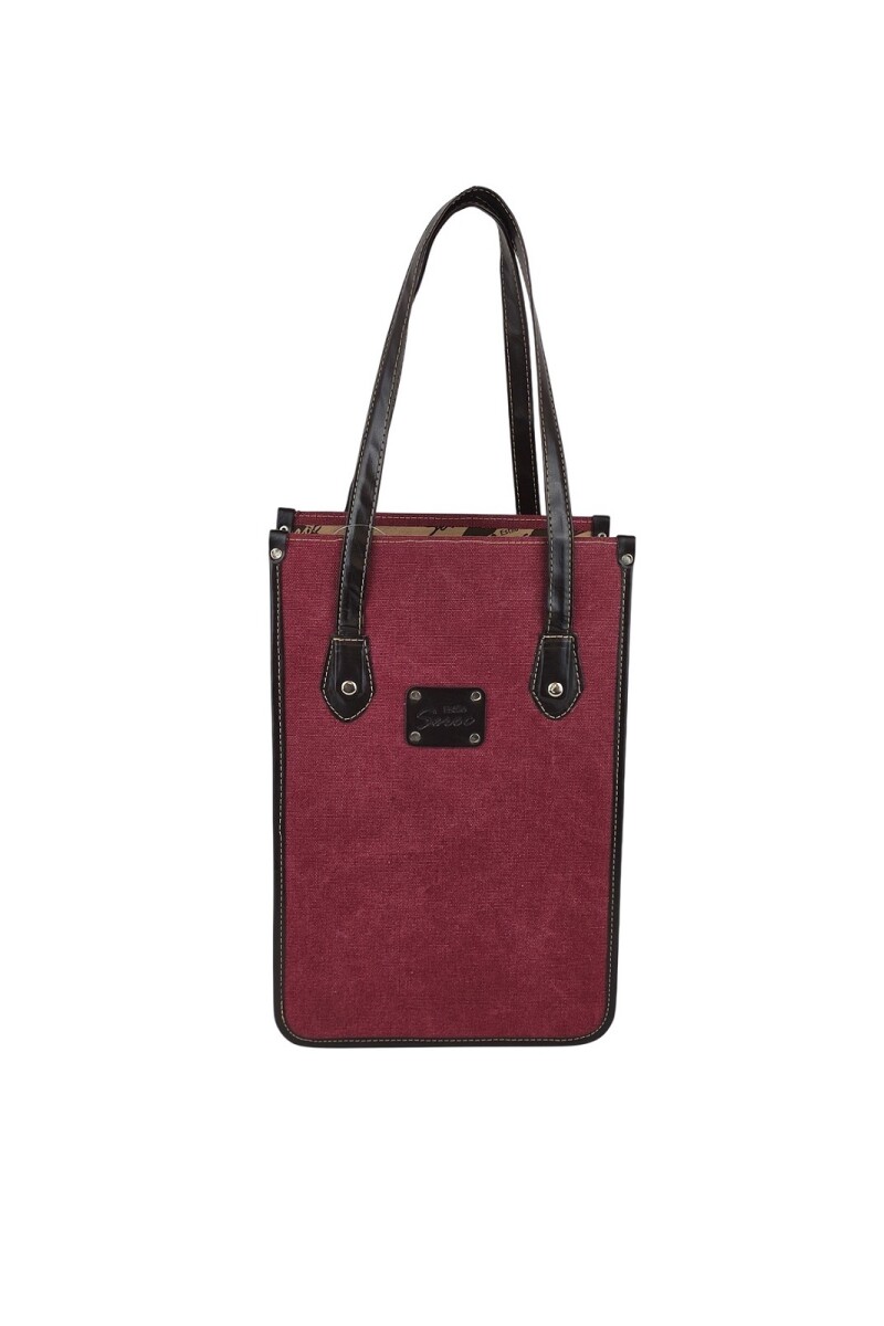 Matera tipo bolso bordó