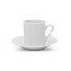 Set 6 tazas y plato cafe 90 ml ceramica blanca Selecta Set 6 tazas y plato cafe 90 ml ceramica blanca Selecta