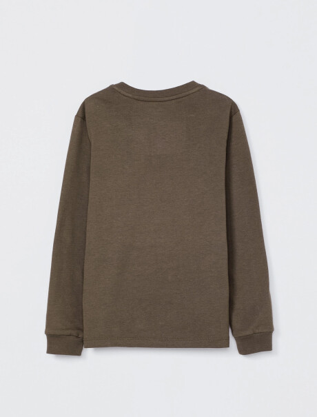 CAMISETA BÁSICA UNISSEX INFANTIL MARRÓN