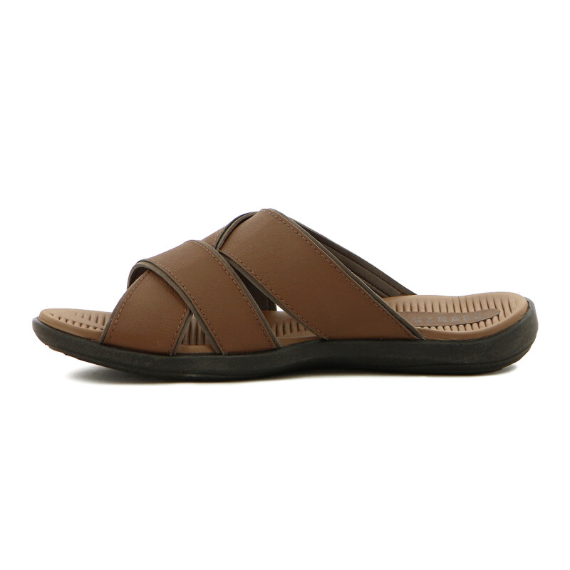Country Sandalia Hombre Tiras Cruzadas Castaño